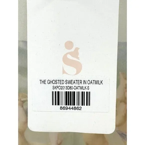 Selkie Ghosted Sweater in Oatmilk Small - Picture 10 of 13